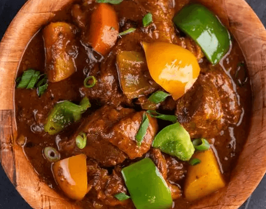 Beef Kaldereta with Rice
