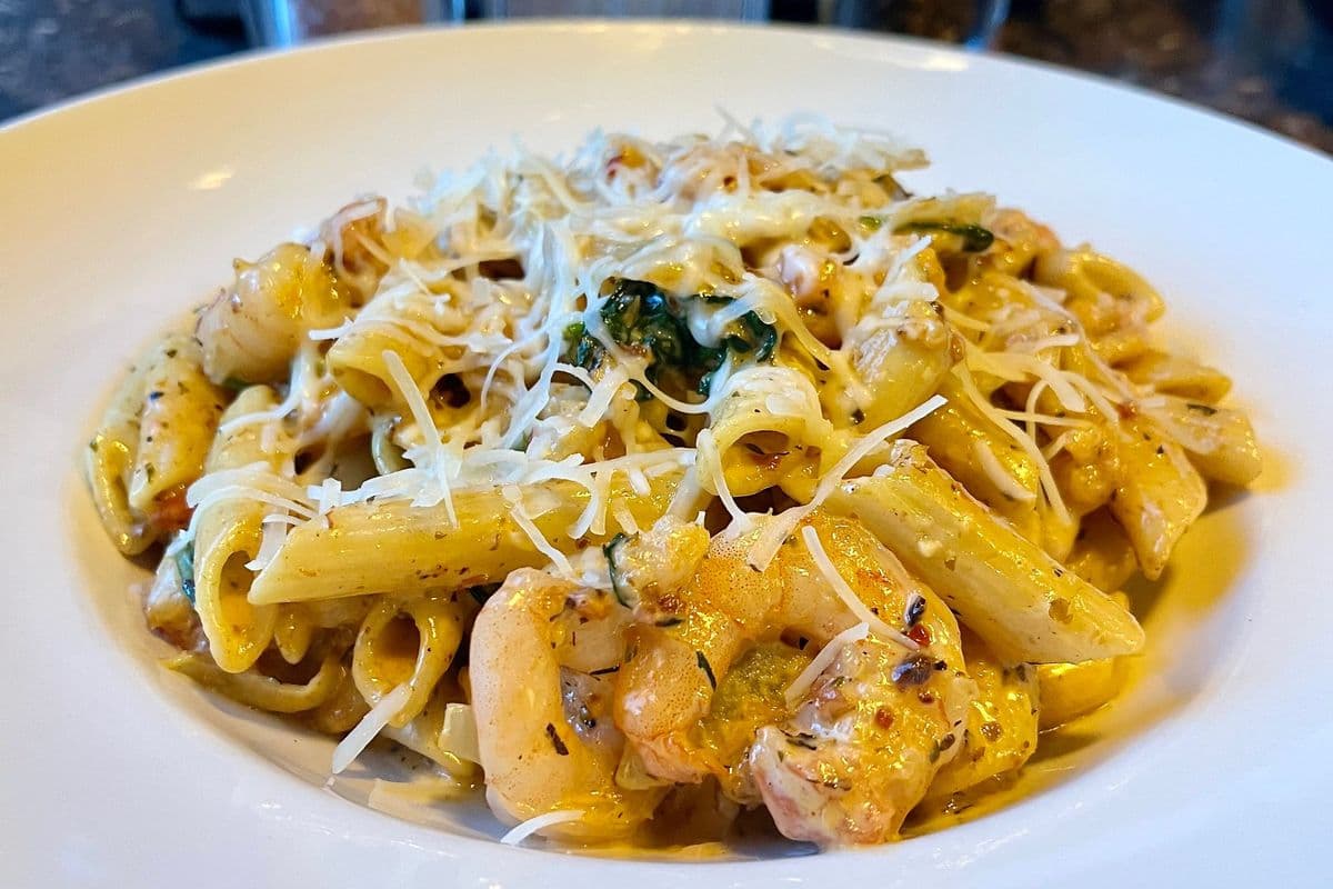 Maple Bacon Shrimp Penne