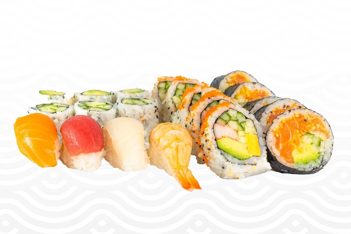 (20 mcx) 10 Makis 4 Nigiris et 6 Hosomakis