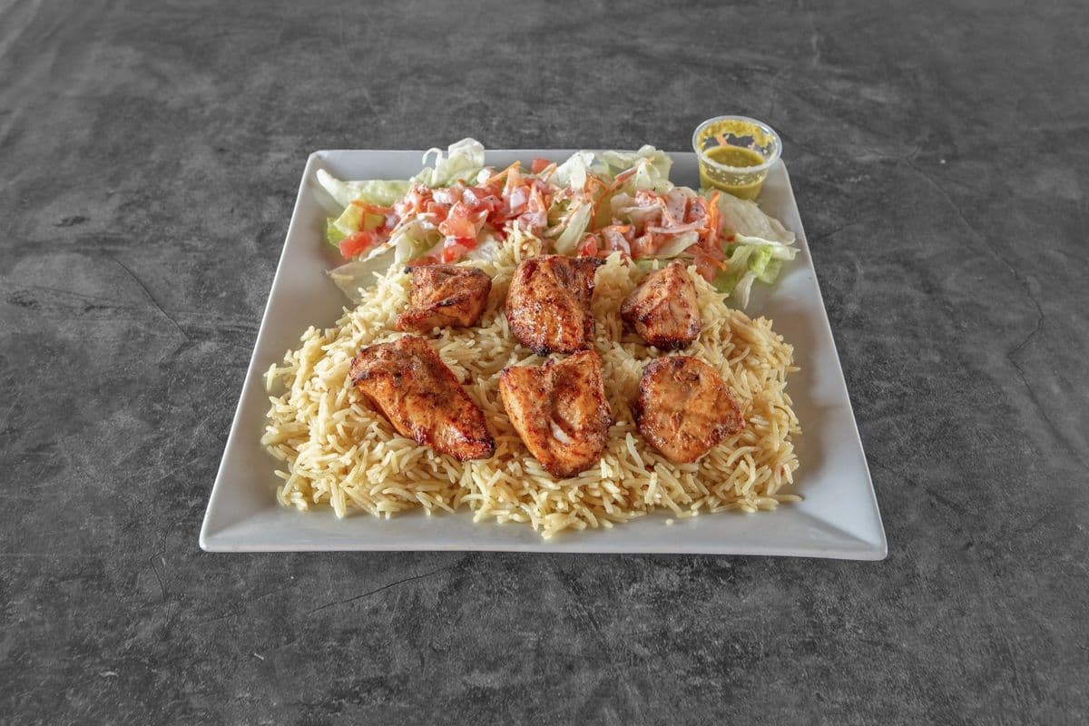 Chicken Kebab with Salad