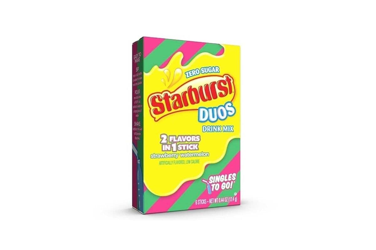 Starburst Duos (Two Flavours in One stick) Drink Mix (Zero Sugar) (12.4g)