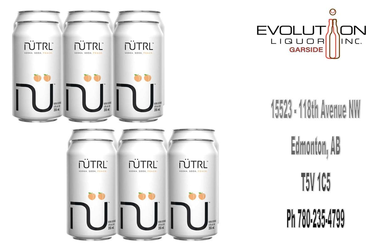 Nutrl Vodka Soda Peach C355-12 (12 x 355ml Can)