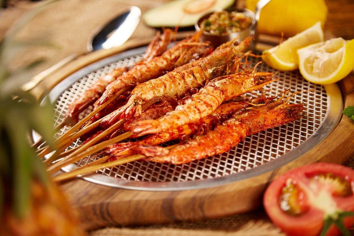 Thai style grilled shrimp 4pcs 泰式烤虾
