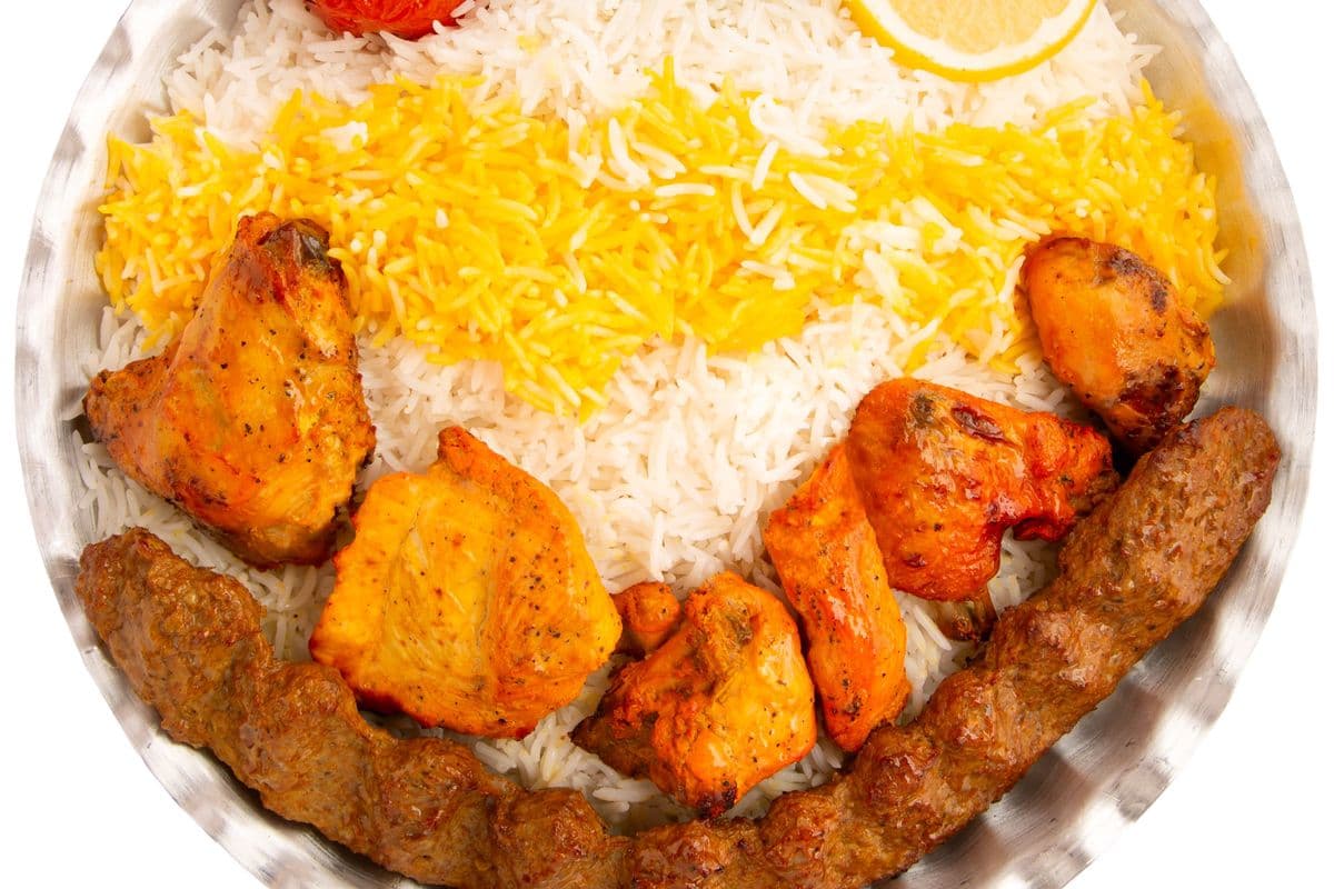 Bone-in Chicken Soltani Kebab Dish (Yaas Loghme)