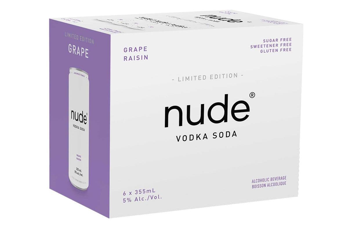 NUDE VODKA SODA GRAPE 6 CANS (NEW ITEM) (6 x 355 ML)