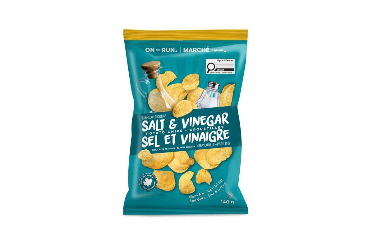 Croustilles Marché Express Sel et Vinaigre (140g) 77762 / On The Run Salt & Vinegar Chips (140g) 77762