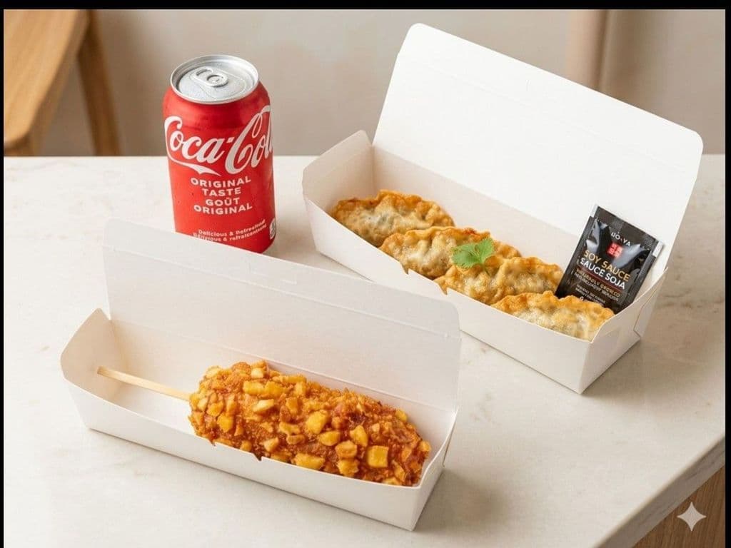 Potato Cheese Corn Dog & Dumpling Combo 포테이토치즈 만두 콤보
