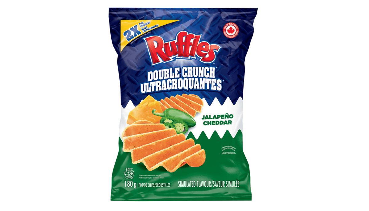 Ruffles - Ultra Croquantes Jalapeño Cheddar/Double Crunch Jalapeño Cheddar 180g