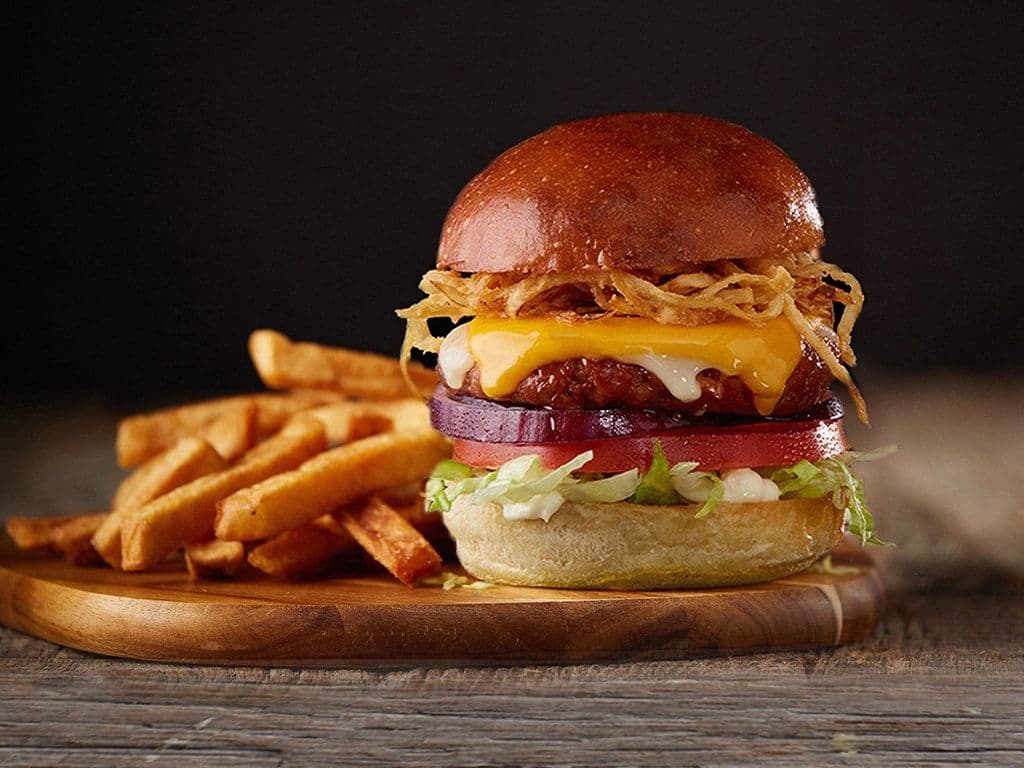 Bourbon BBQ Bacon Lightlife Burger
