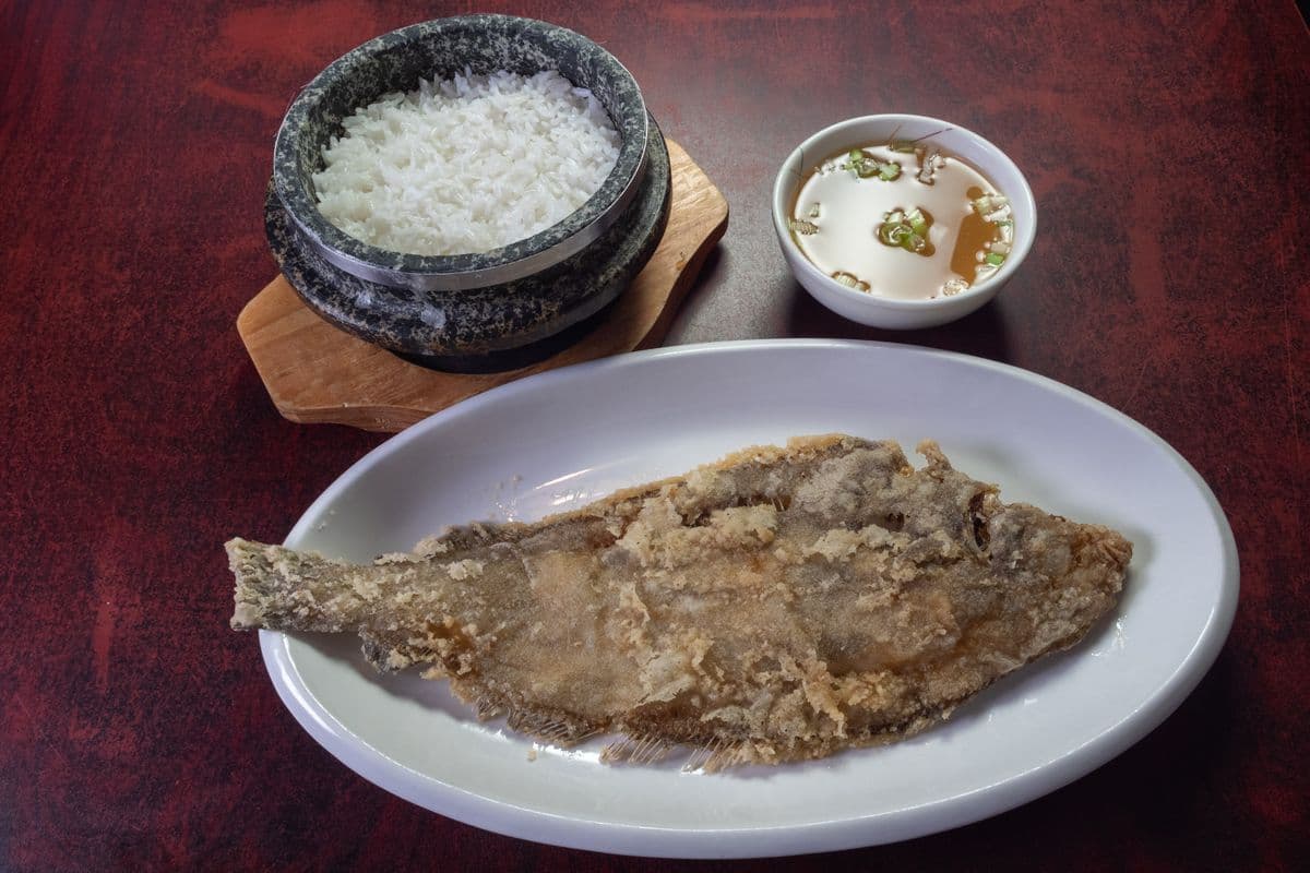 Deep-Fried Rex Sole with Miso Soup