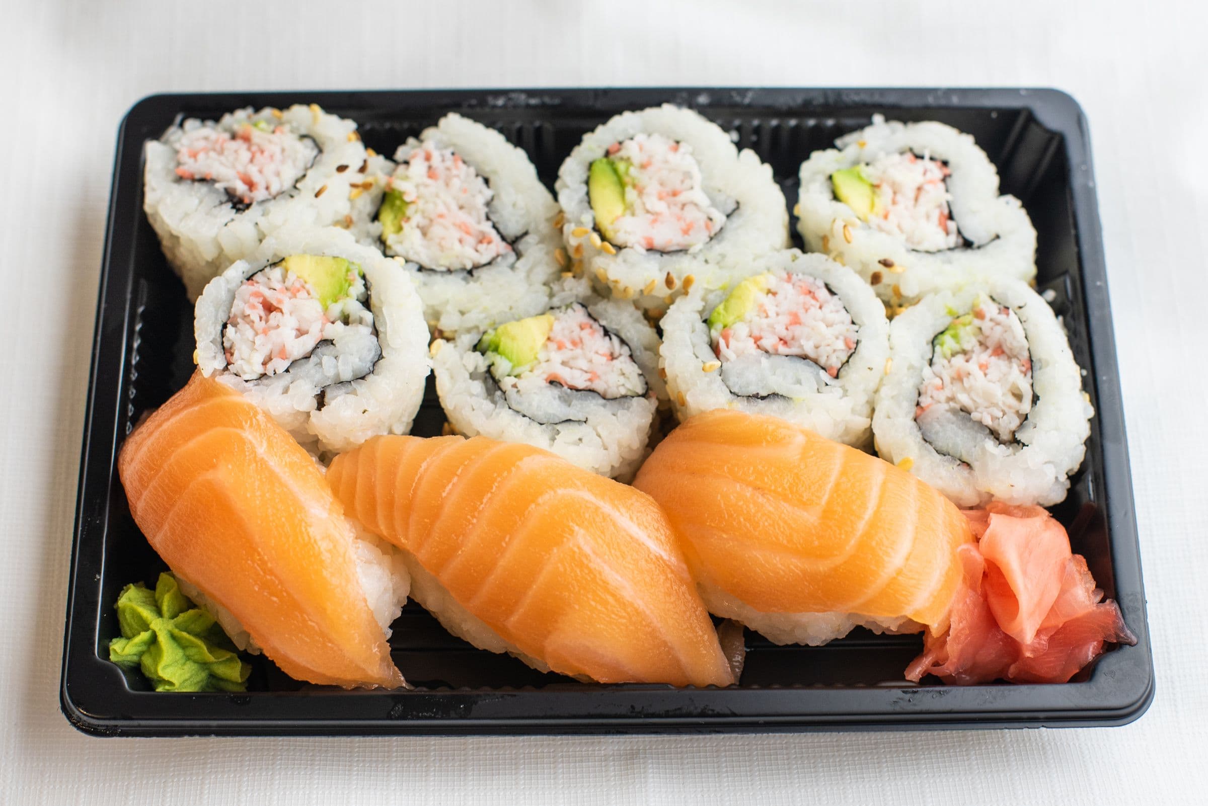 California Roll (8 pcs) and Nigiri (3 pcs)