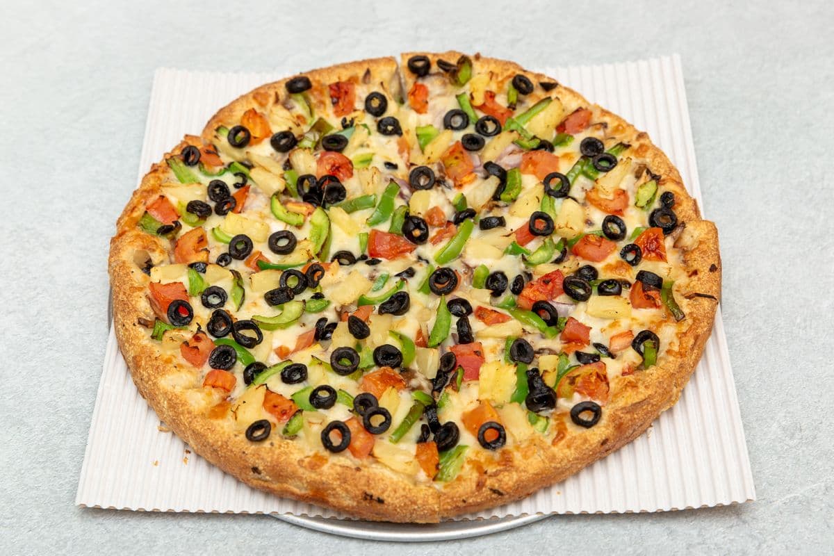 Two Large Jumbo Vegetarian Pizzas