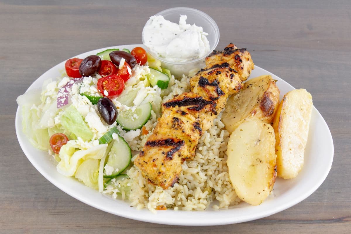 Chicken Souvlaki Dinner