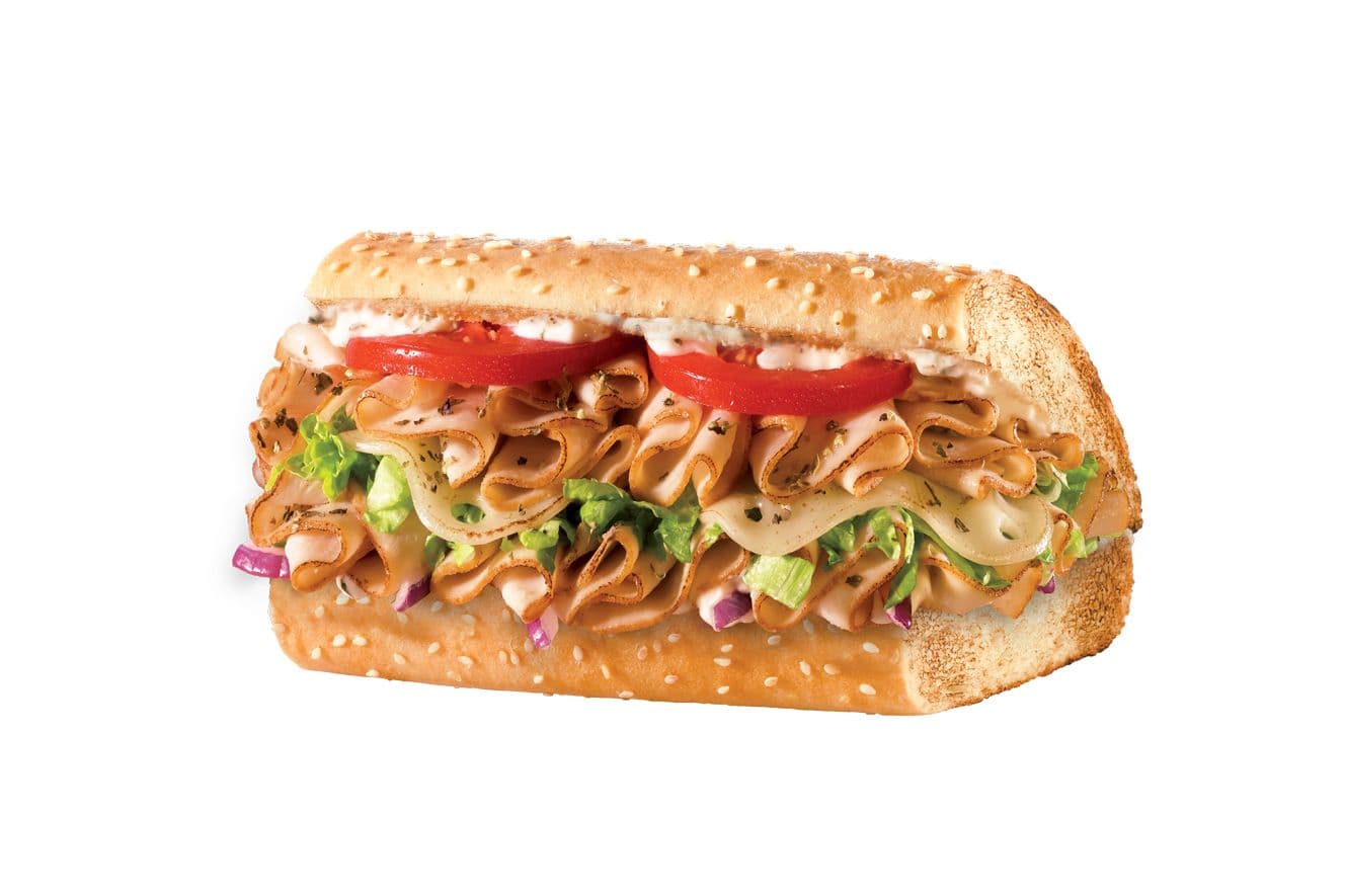 12" Large Turkey Ranch and Swiss Sub