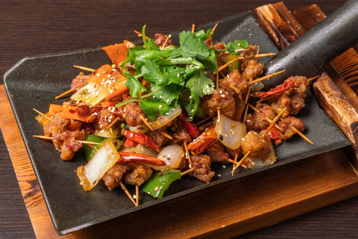 2. Spécial maison porc de cure-dent épicé / House Special Spicy Toothpick Pork