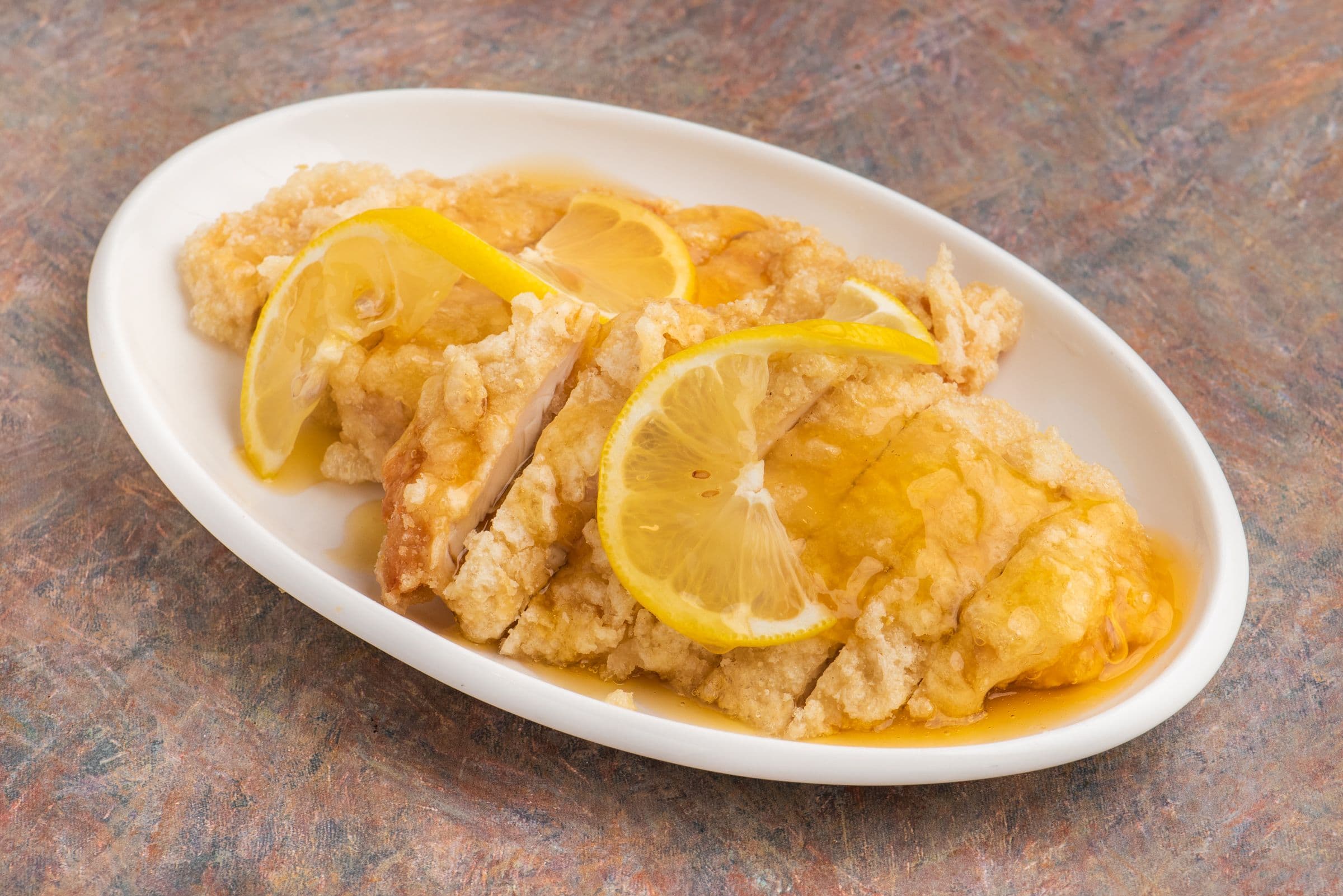 722. Fried Chicken Breast with Lemon Sauce