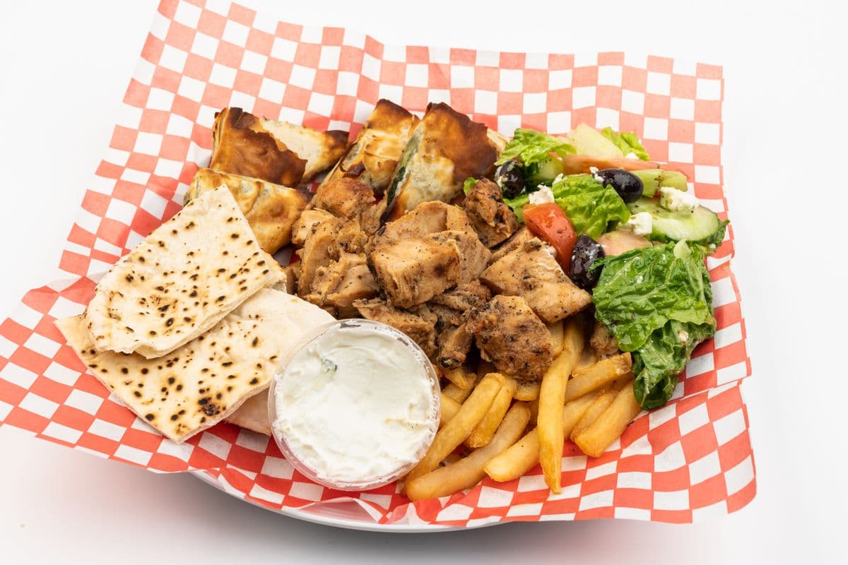 Chicken Souvlaki Dinner