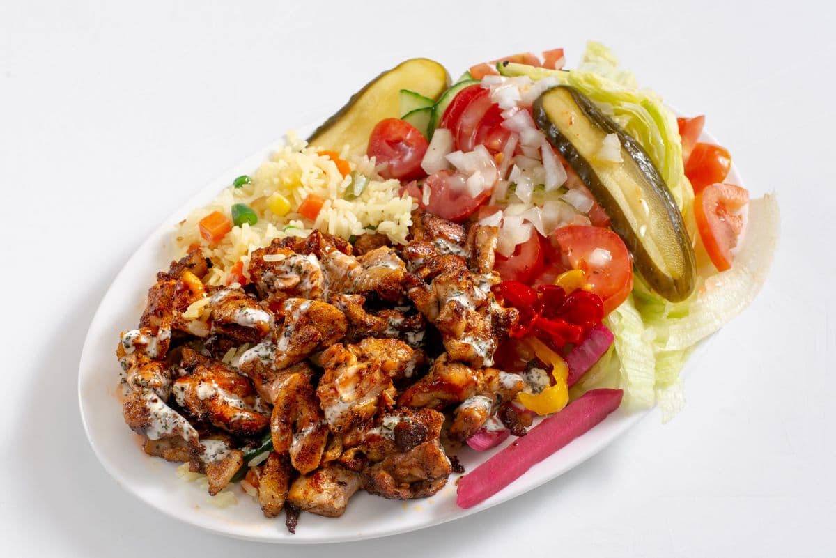 7. Chicken Shawarma Plate with Salad