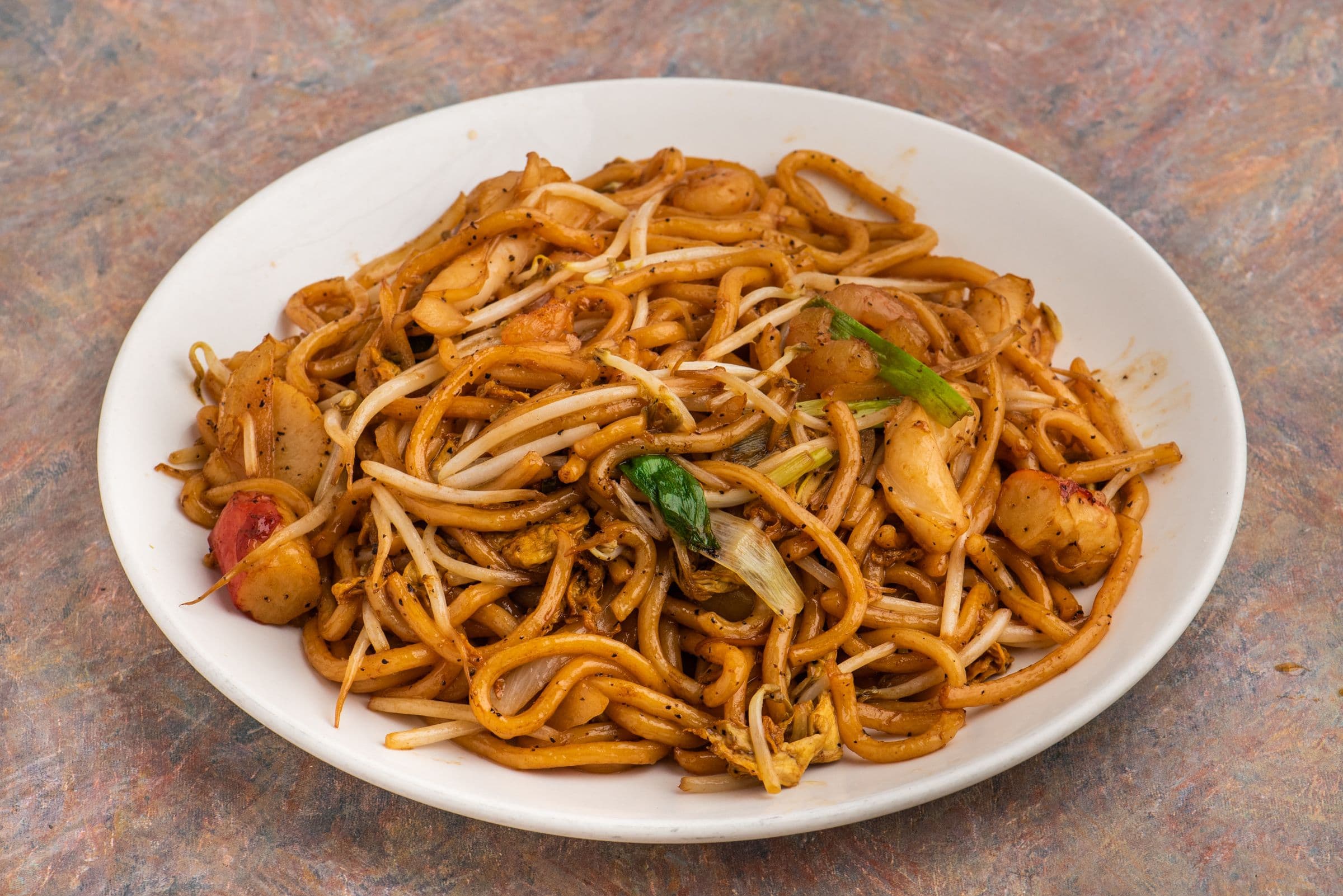 607. Udon Noodles with Seafood Japanese Style