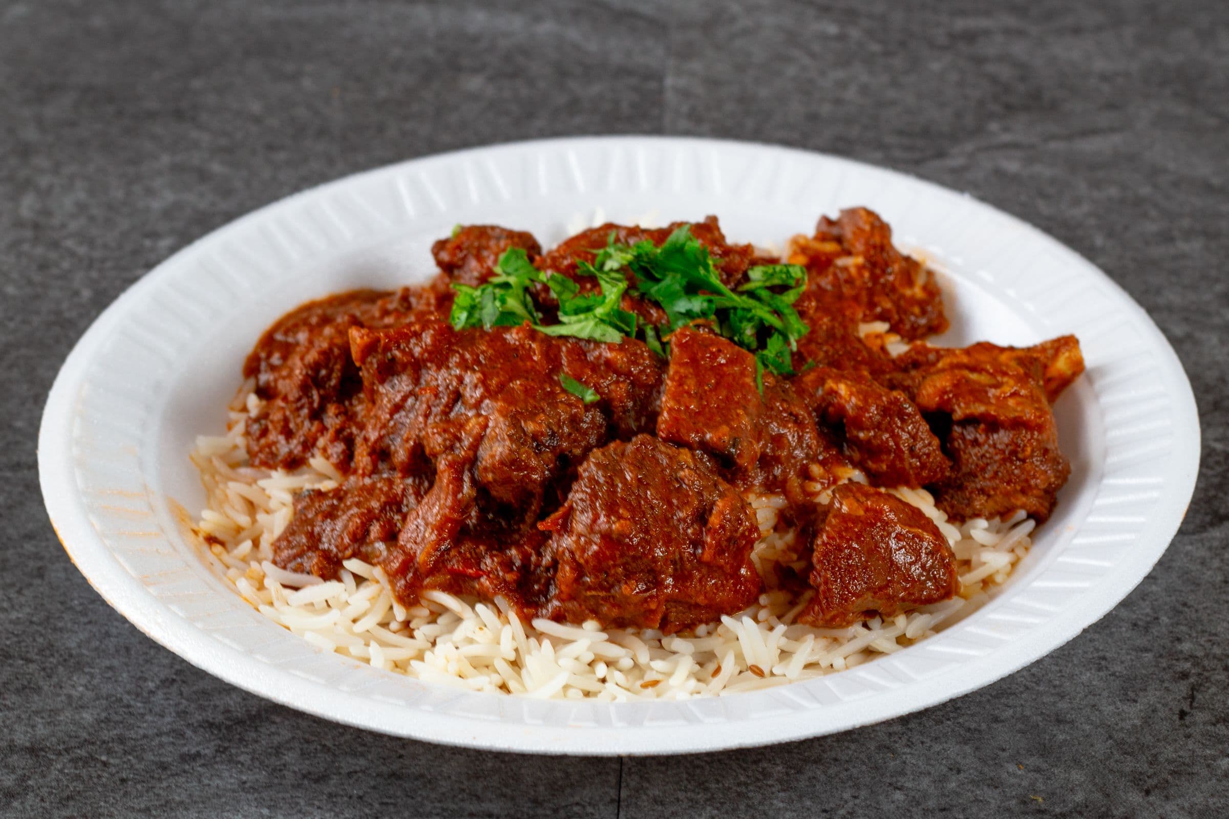 Lamb Curry Over Rice