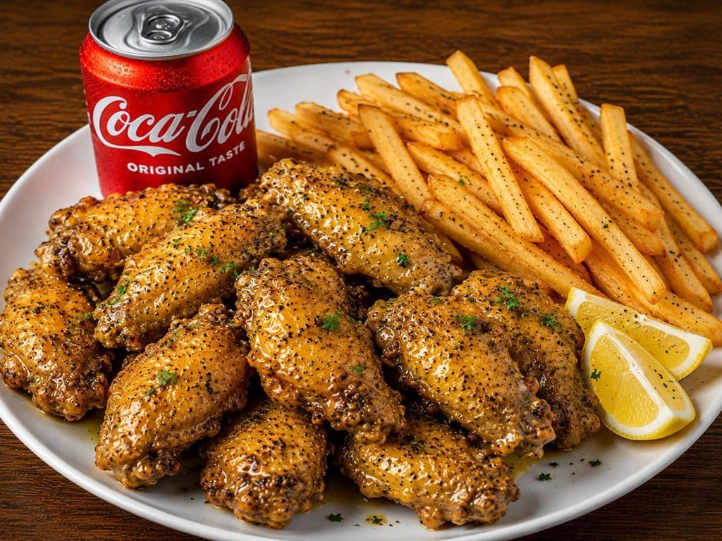 Dry Lemon Pepper Wings Meal (10 pcs)