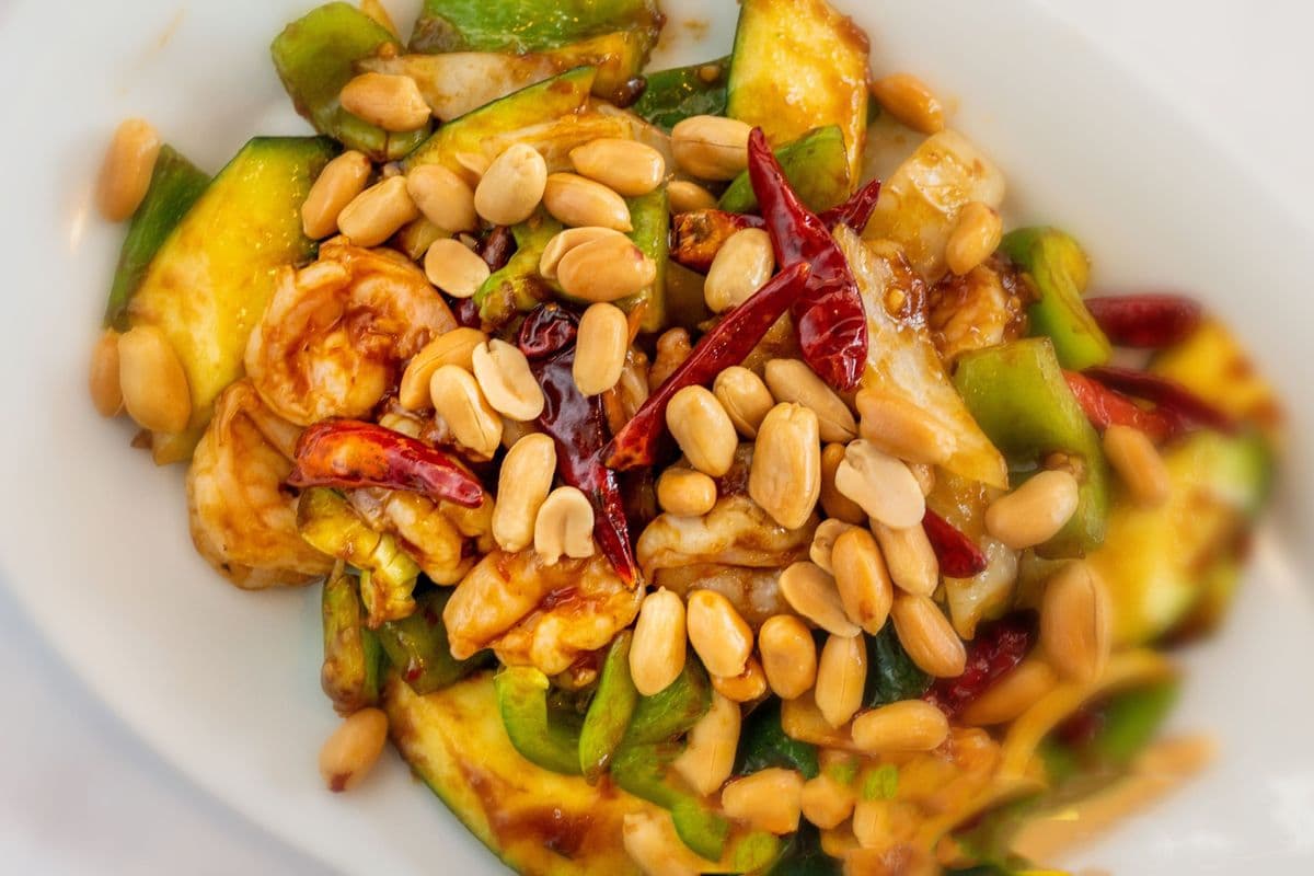 Prawns with Hot Chilli and Peanuts