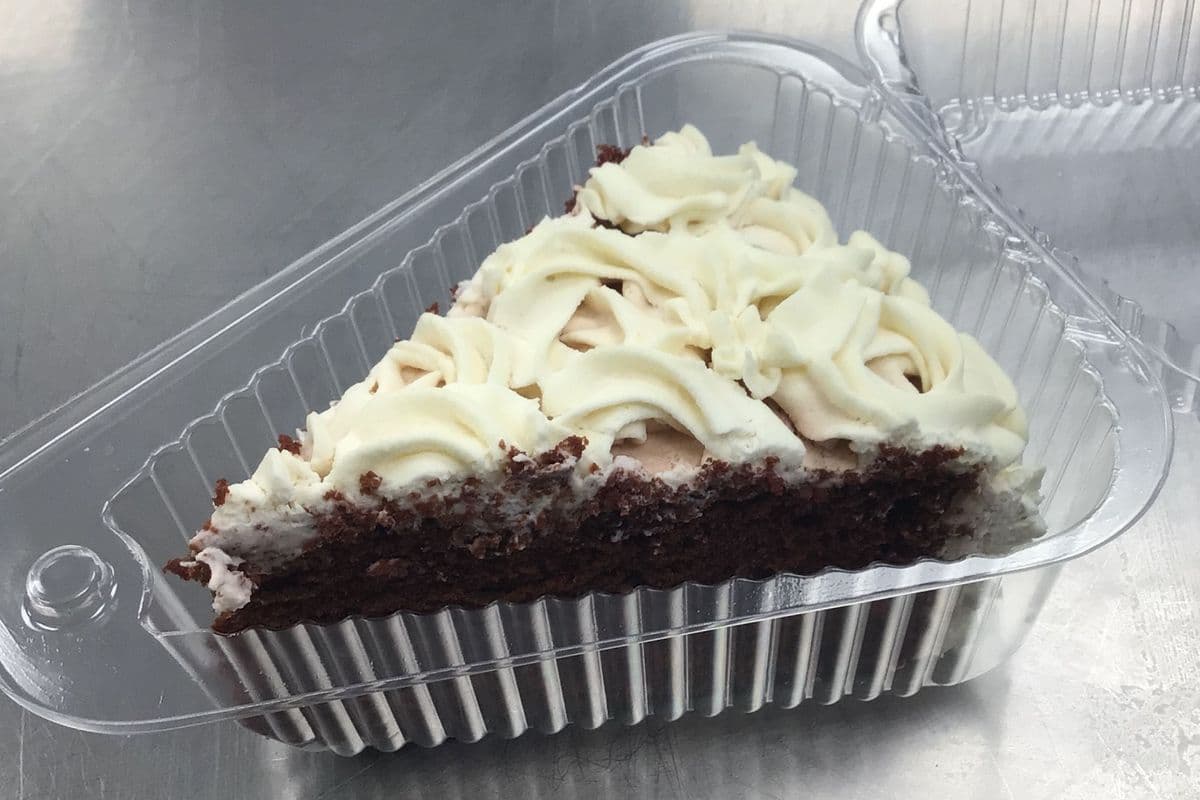 Rose cake slice