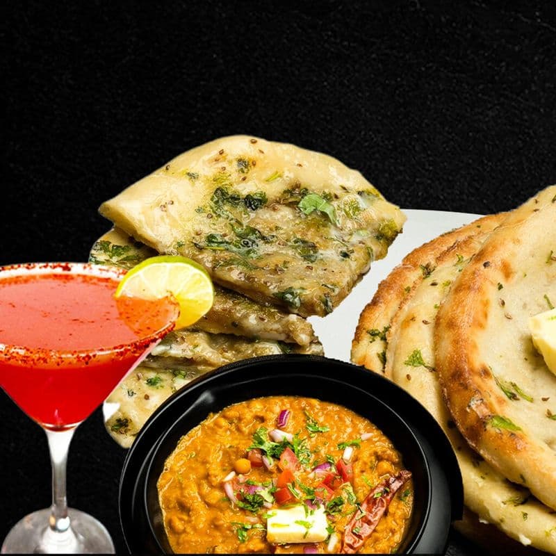 STUFFED KULCHA WITH MATAR CHOLLE COMBO