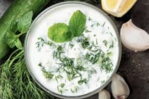 Tzatziki Appetizer with Two Pitas
