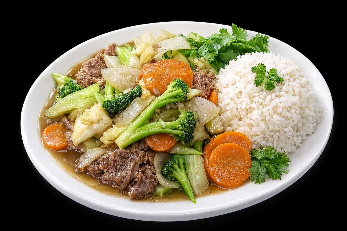 37. Stir-Fried Beef or Chicken with Mixed Vegetables