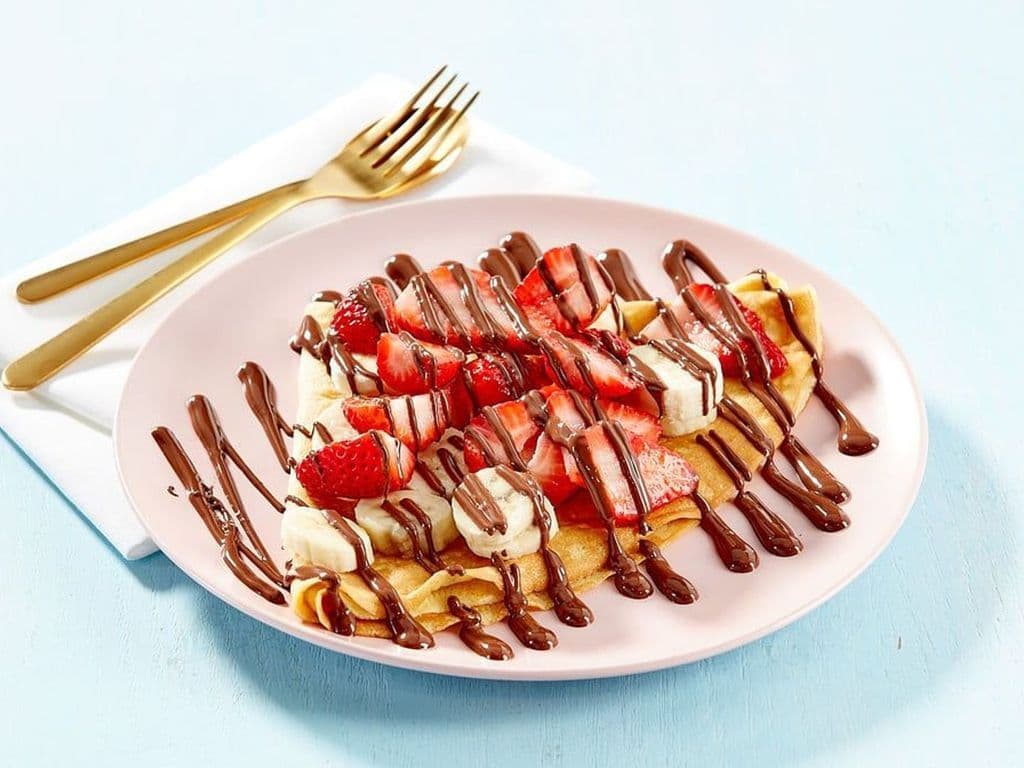 Strawberry & Banana with Nutella Crepe