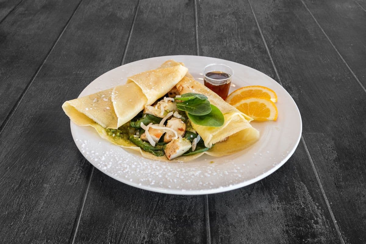 Pesto Chicken Crepe
