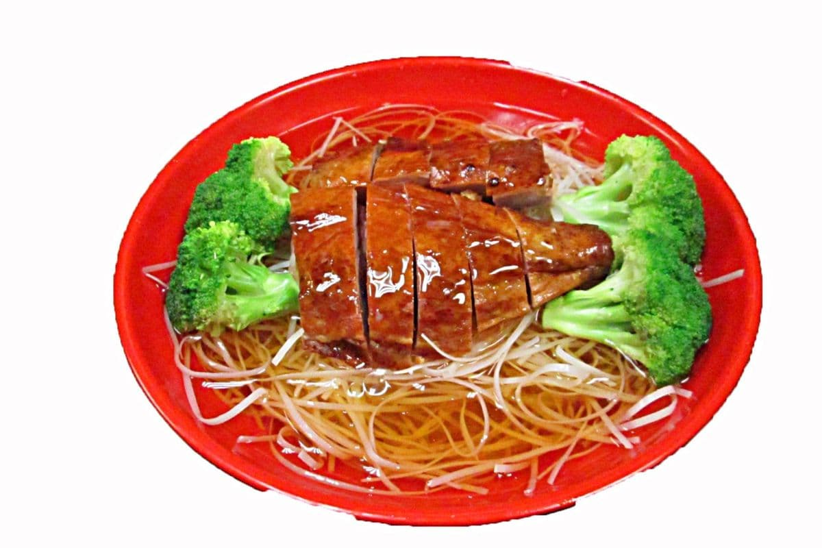 308. BBQ Duck Rice Noodle Soup 燒鸭湯河粉