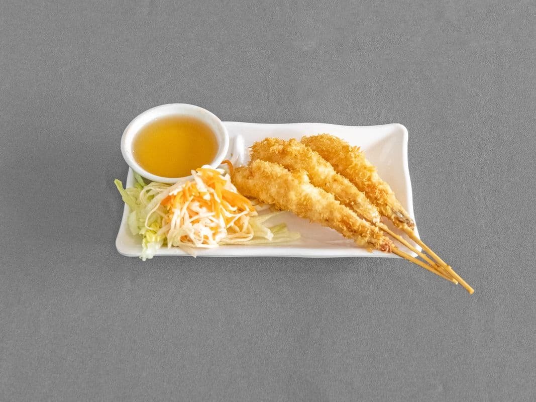 7. TROIS CREVETTES TEMPURA / Three Shrimp Tempura