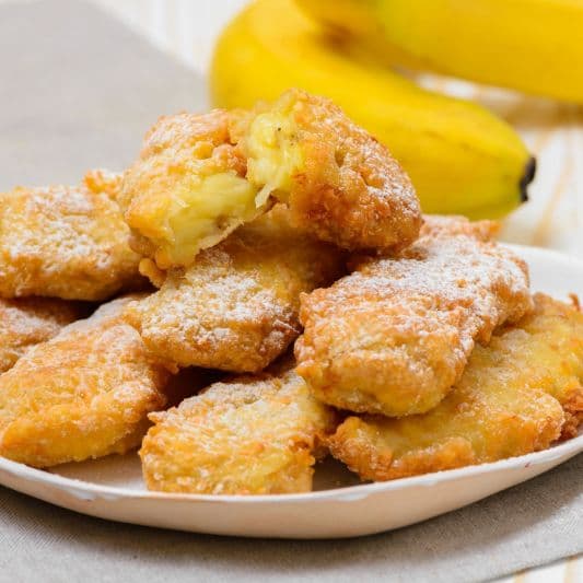 112. Deep-Fried Banana with Ice Cream
