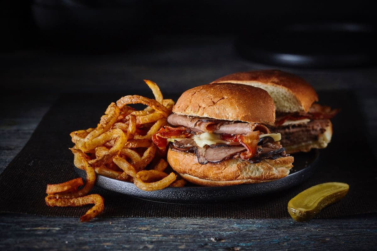 Roast beef Bacon Swiss cheese Sandwich