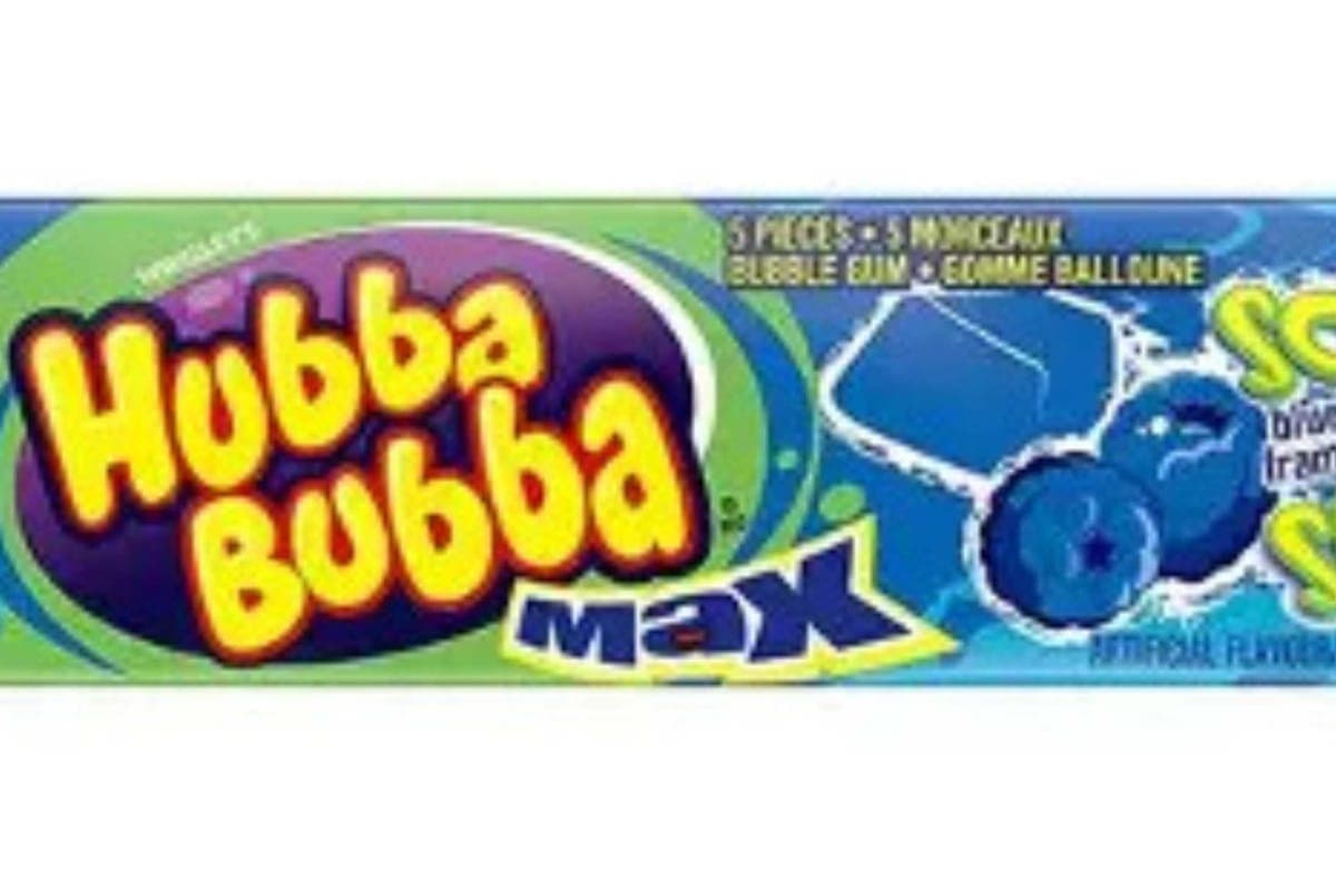 Hubba Bubba Gomme Balloune Au Framboide Bleue