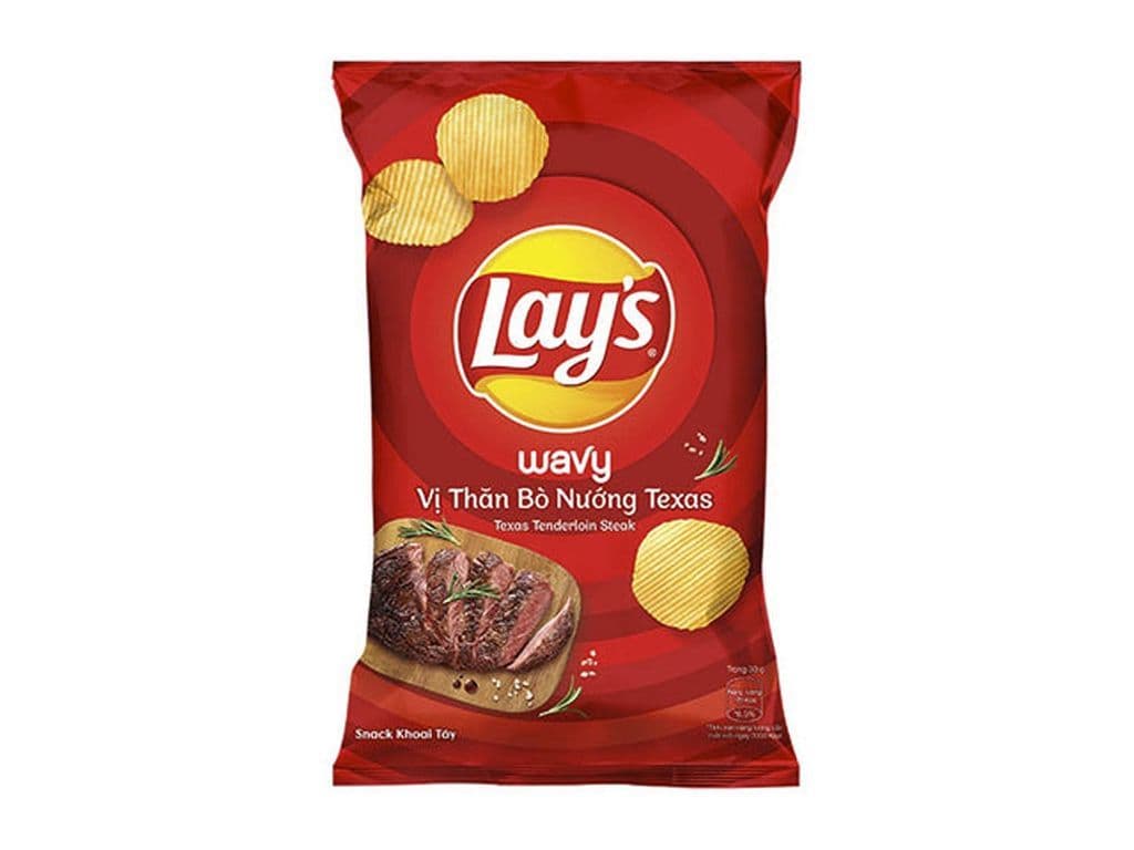 Lays Texas Tenderloin Steak Vietnamese Potato Chips 90g Asian Snack