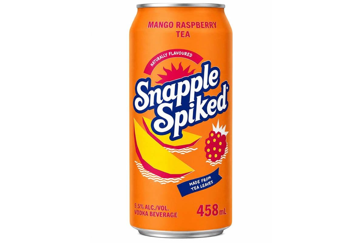 Snapple Spiked Mango Raspberry Tea Can (1 x 458ml)