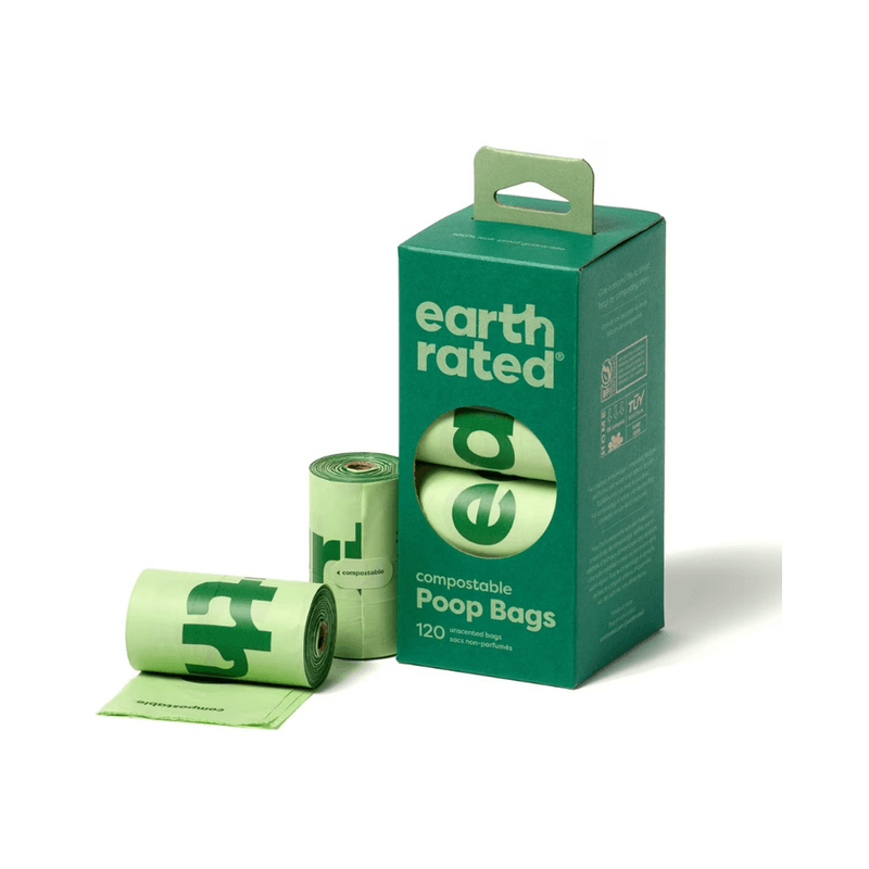 Earth Rated Pet Waste Bags - Eco-Friendly Compostable Bags (120 Bags)