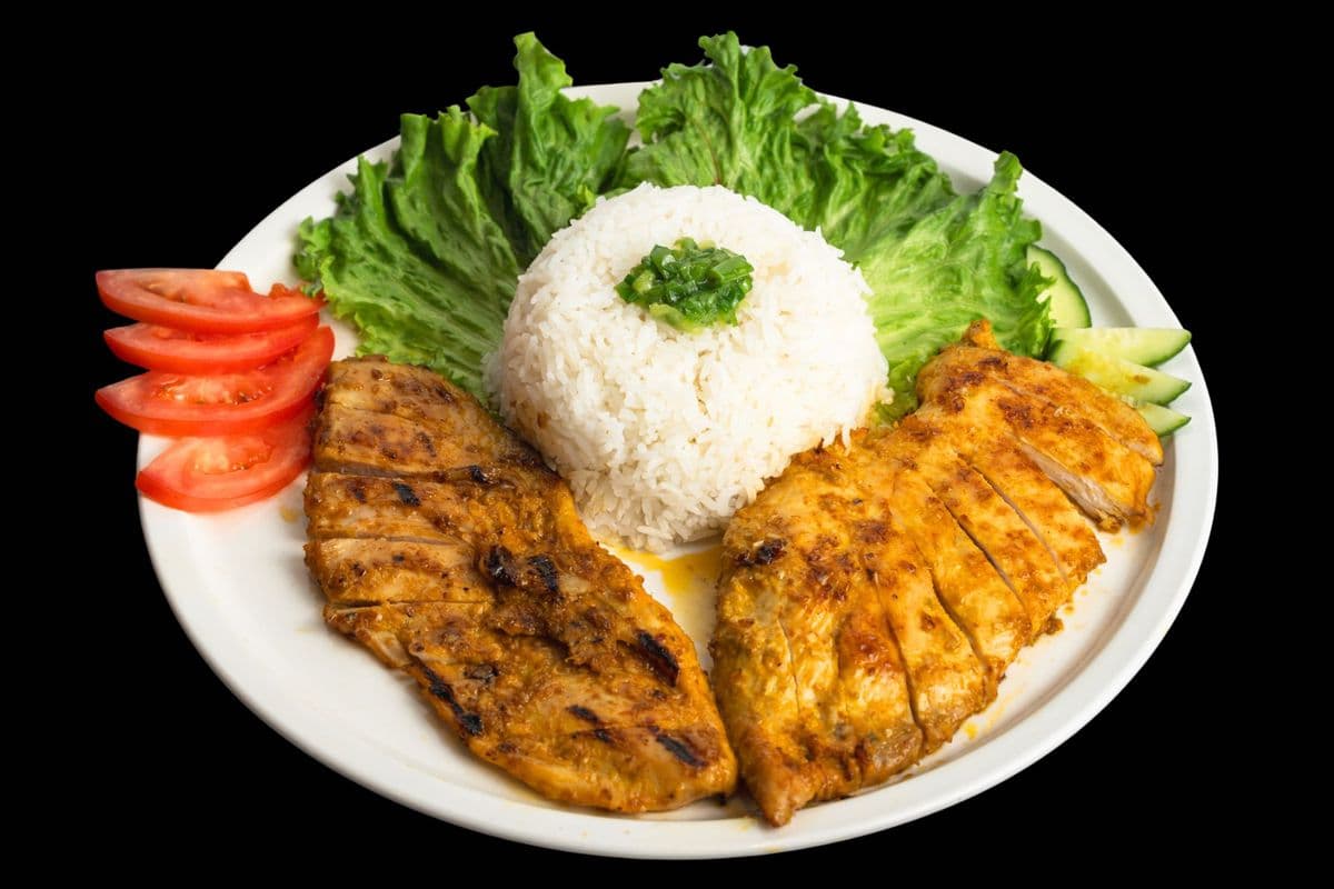 R82. Grilled Lemongrass Chicken on Rice