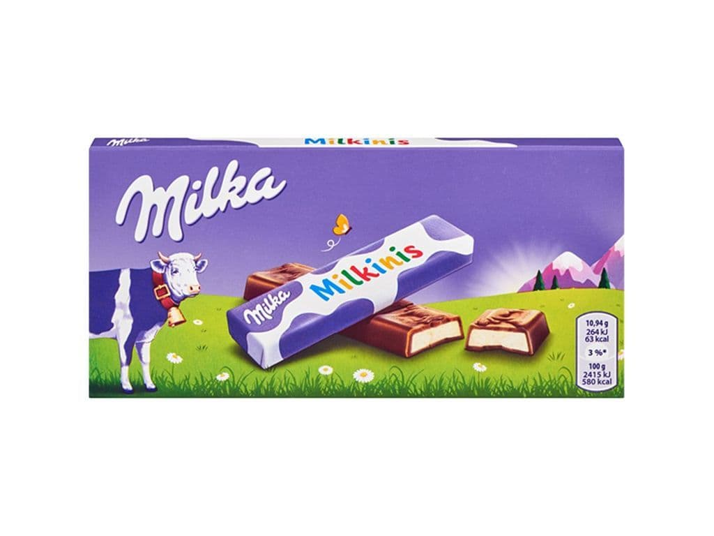 Milka Milkinis 8 Pack Milk Cream Filled Chocolate Bars 87.5g