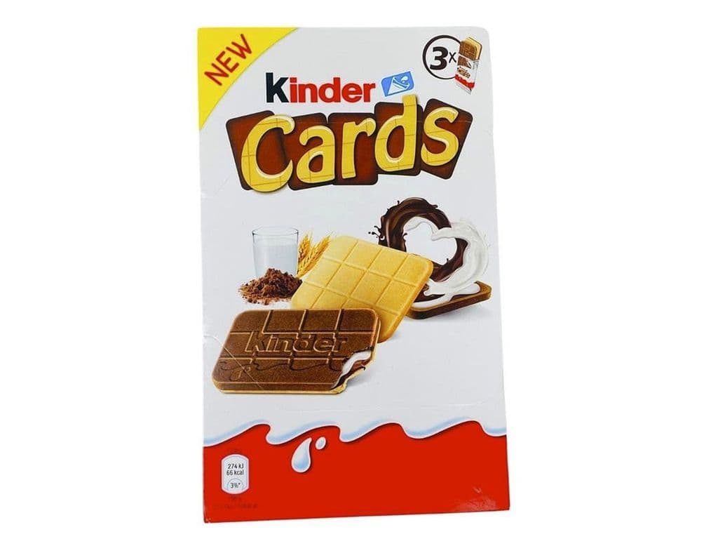 Kinder Cards 3 Pack Milk Chocolate Cream Biscuits