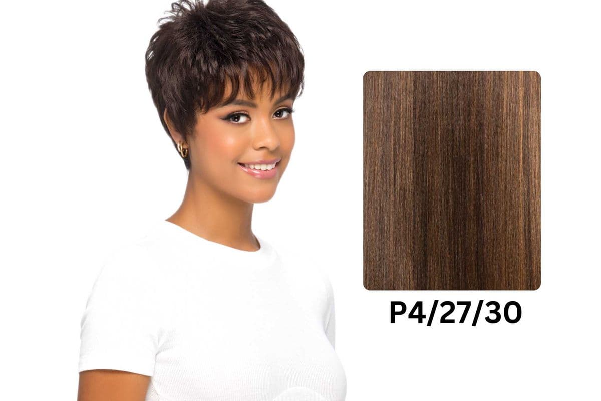 Vivica Fox Synthetic Pure Stretch Cap Short Wig: AMY-V (P4/27/30)