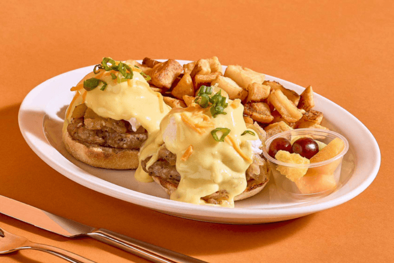 Apple & Sausage Benedict