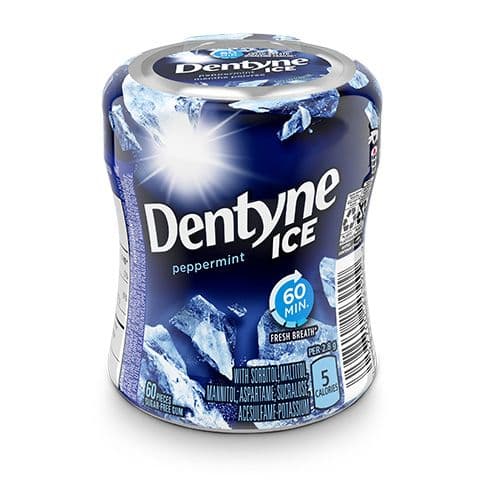 DENTYNE Ice Peppermint Gum Bottles 60 pieces