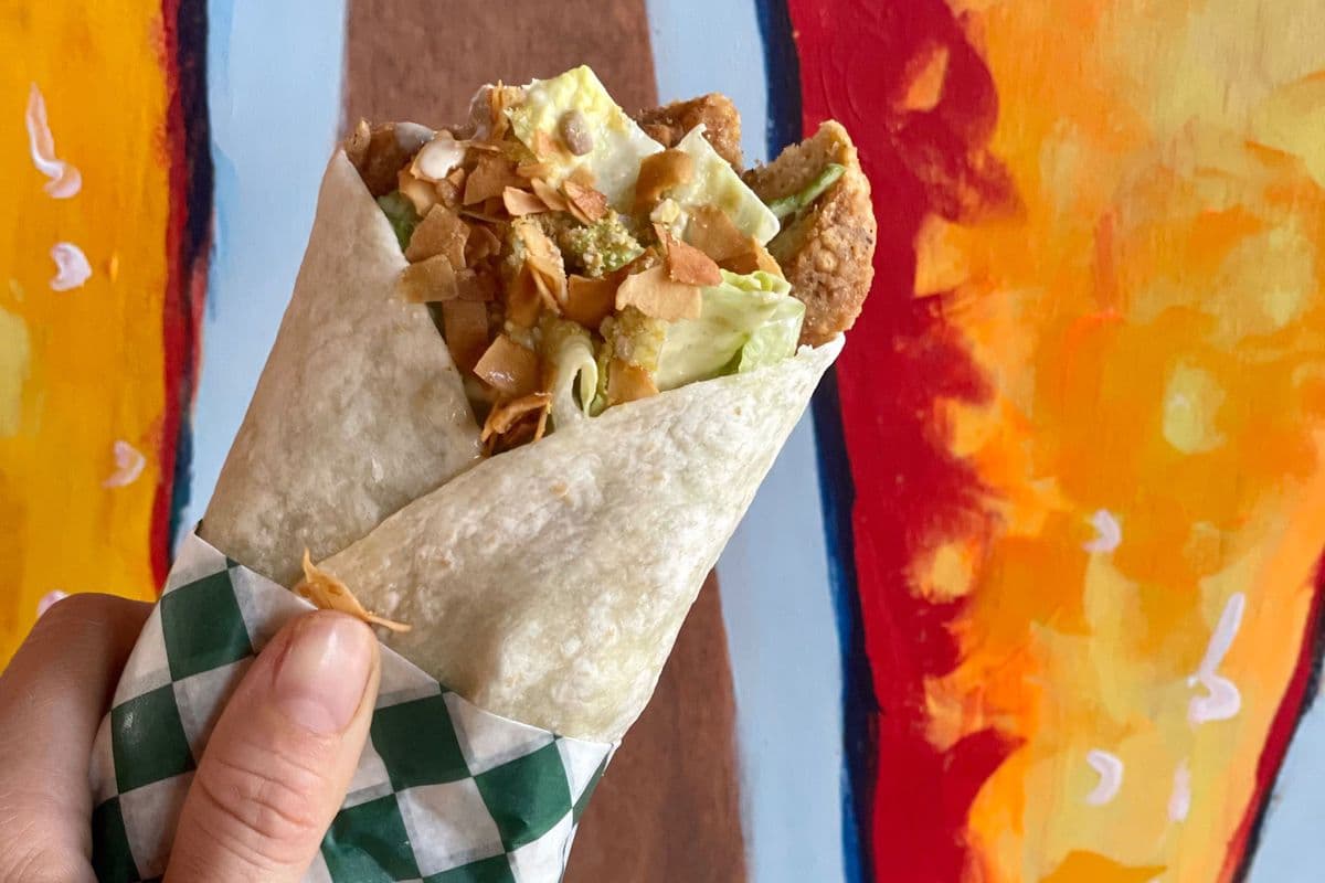 Crispy Vegan Chickn' Caesar Wrap