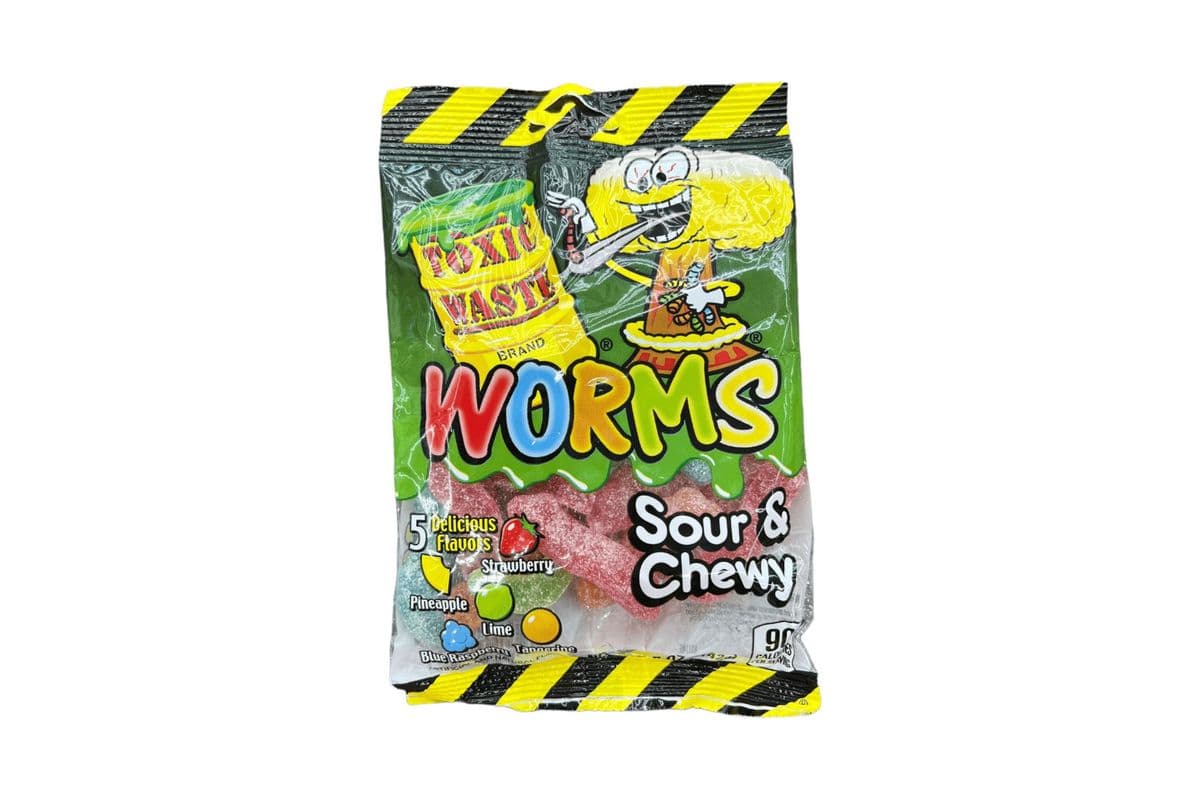 Toxic Waste Gummy Worms (142g) (450 Cal)