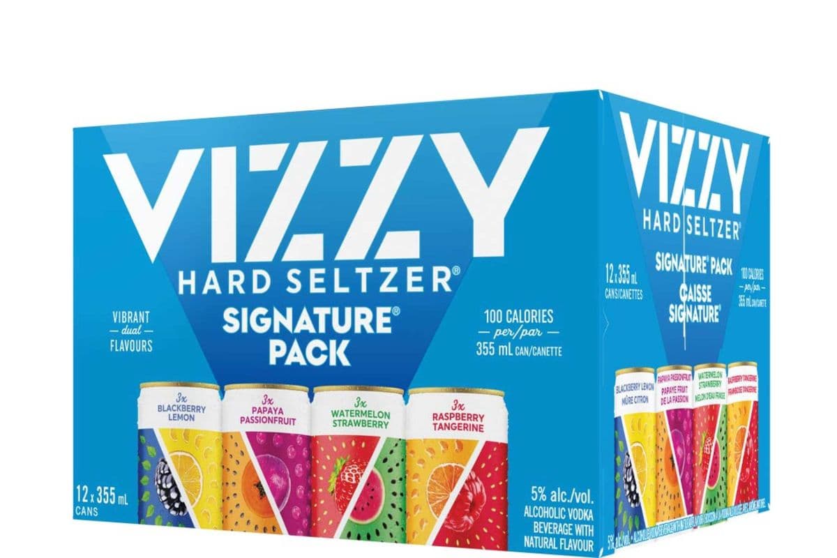 Vizzy Hard Seltzer Signature Variety Pack (12 x 355 ml Cans )