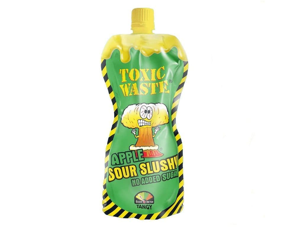 Toxic Waste Sour Green Apple Slushy Pouch UK 250ml Slush (NOT SOLD PRE-FROZEN)